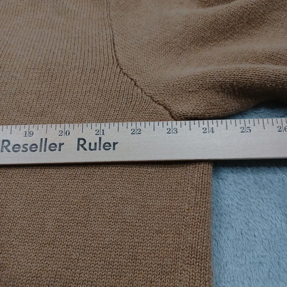 Polo Ralph Lauren Sweater Mens XL Brown Knit Pullover 1/4 Zip Preppy